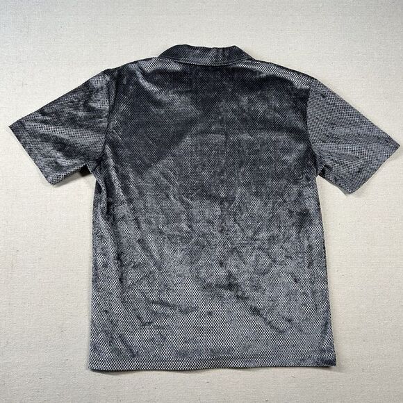 Vintage Pop Icon Shirt‎ Mens M Y2K Rave Disco Textured Stretch Velvet Gadzooks - Picture 2 of 7